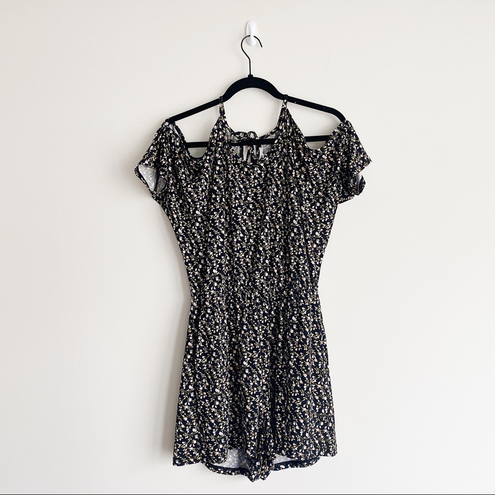 BCBGENERATION Black Floral Romper